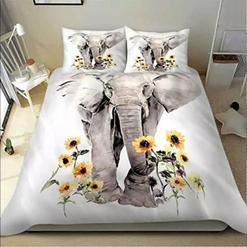 Lovinsunshine Kids Comforter Set Elephant 3pcs Ful